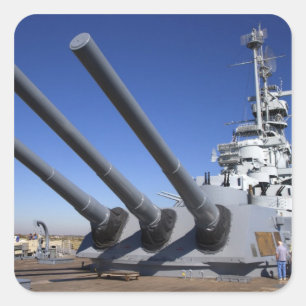 Sticker Carré USS Alabama Battleship au Battleship Memorial 2