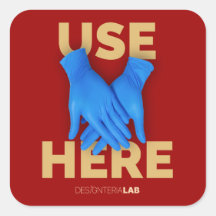 Utiliser des gants ici (foncé)