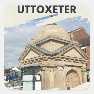 Sticker Carré Uttoxeter - Kiosque commémoratif Dr Johnson