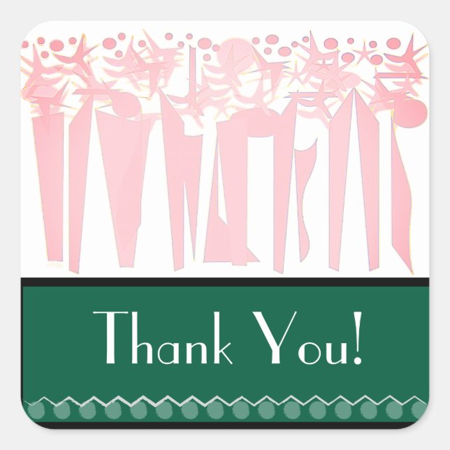 STICKER CARRÉ VACANCES AVEC ART DÉCO (Devant)