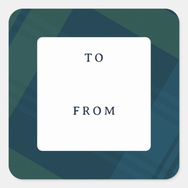 Sticker Carré Vacances classiques à partir du cadeau de Noël (Devant)