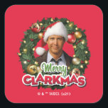 Sticker Carré Vacances de Noël | Merry Clarkmas<br><div class="desc">Joyeux Clarkmas de Clark Griswold !</div>