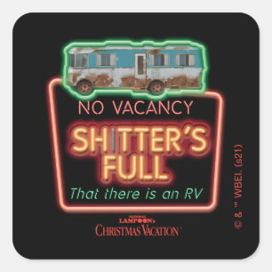 Sticker Carré Vacances de Noël   Sh*tter's Full Neon Sign