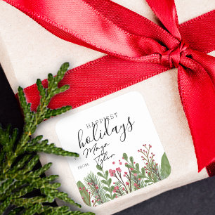 Sticker Carré Vacances d'hiver - De et vers