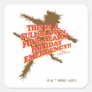 Sticker Carré Vacances Noël   Vacances à quatre alarmes