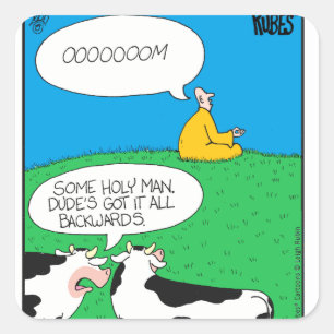 Sticker Carré Vache Sainte 2017 Zazzle