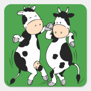Sticker Carré Vaches à danse (mooviestars)