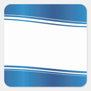 Sticker Carré Vague bleue