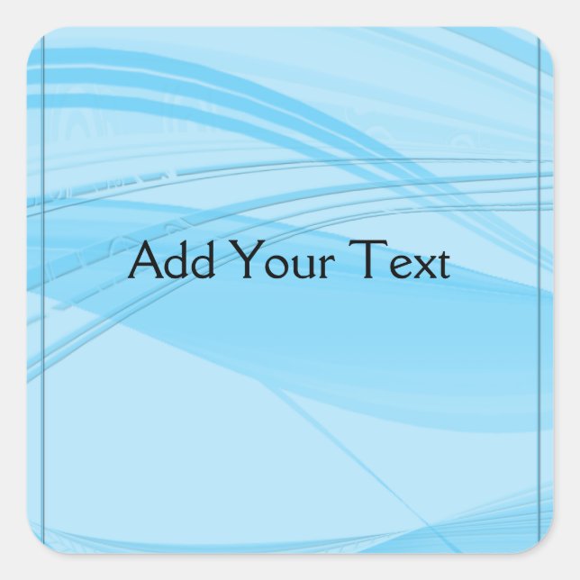 Sticker Carré Vagues bleues (Devant)