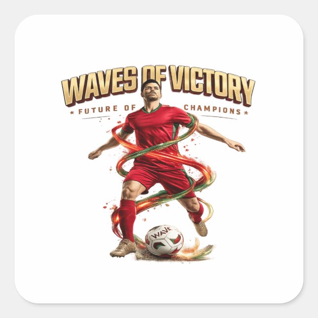 Sticker Carré vagues de victoire (Devant)