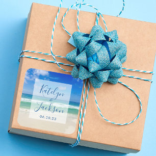 Sticker Carré Vagues tropicales Océan Photographie Plage Mariage