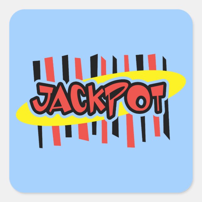 Sticker Carré Vainqueur de Jackpot - Style de jeu rétro (Devant)