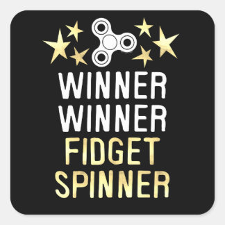 Sticker Carré Vainqueur du Fidget Spinner