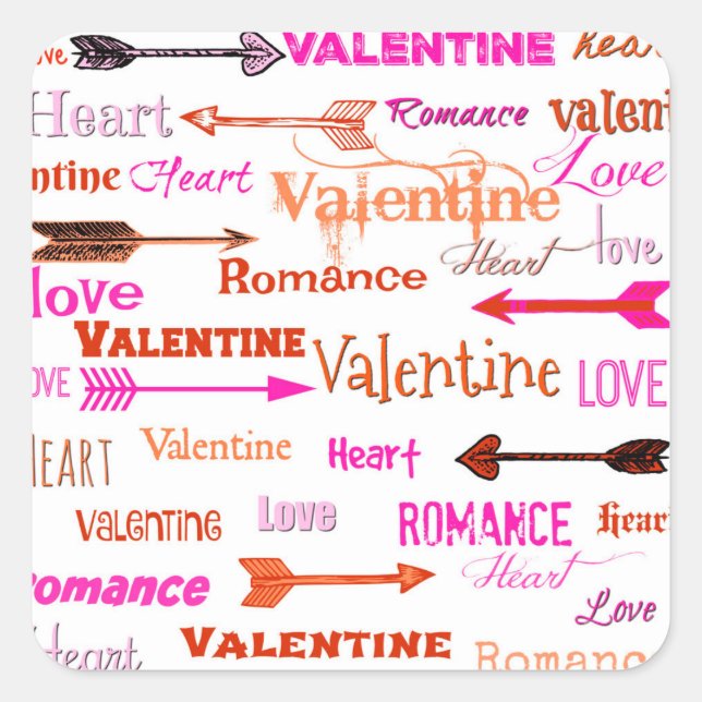 Sticker Carré Valentine (Devant)