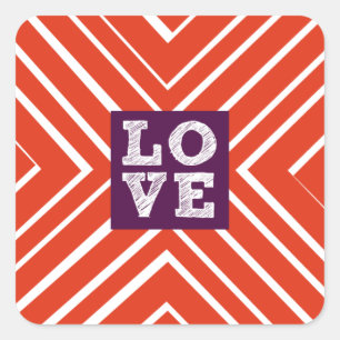 Sticker Carré Valentine LOVE Bullseye