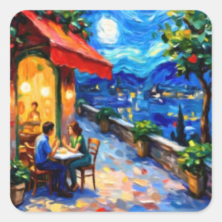 Sticker Carré Valentine's Day Couple