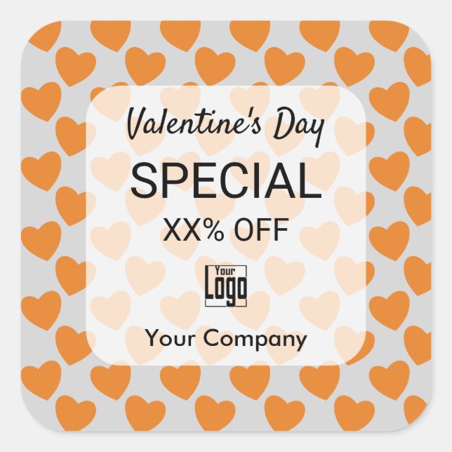 Sticker Carré Valentine's Faire-part on Marketing Collateral (Devant)