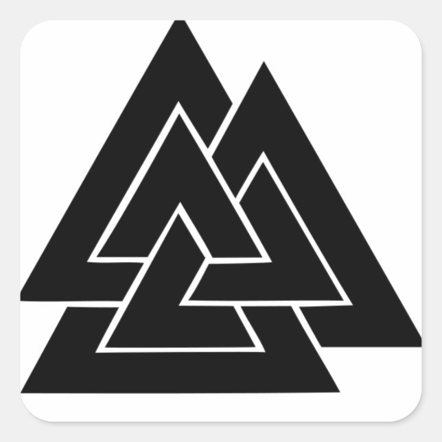 Sticker Carré Valknut (Devant)