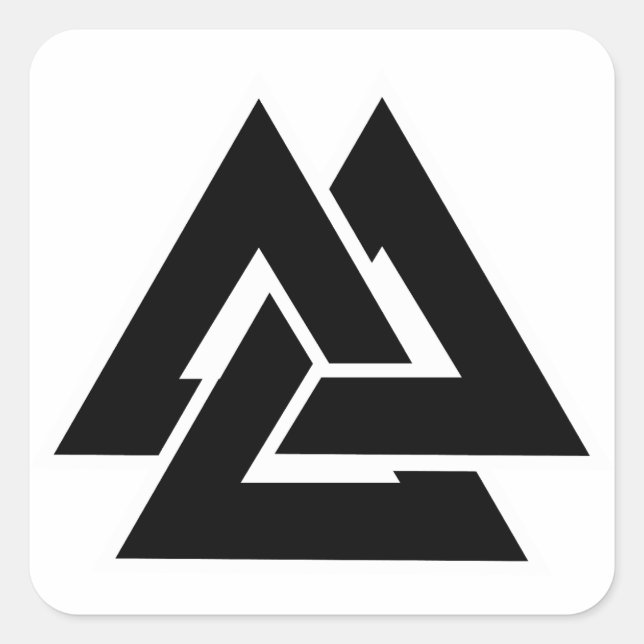 Sticker Carré  Valknut (Devant)