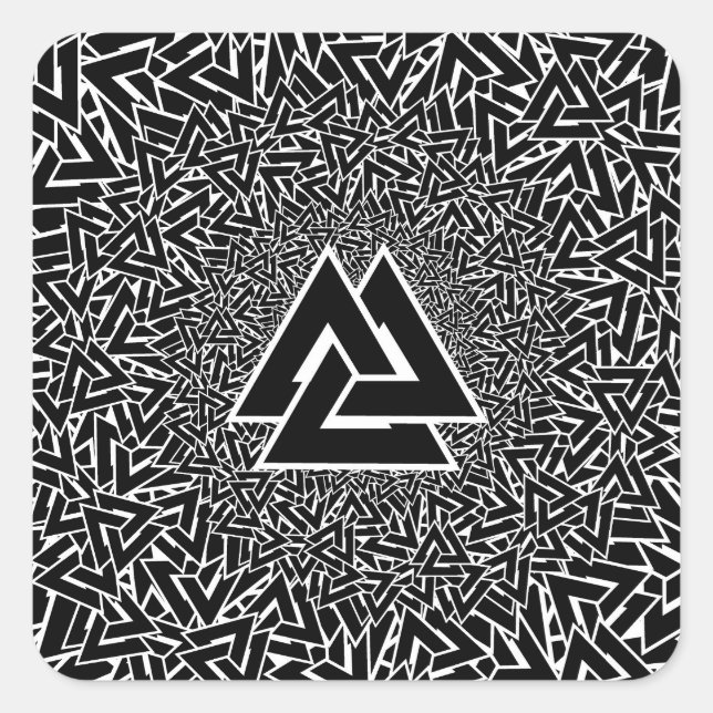 Sticker Carré Valknut (Devant)