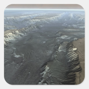 Sticker Carré Valles Marineris, le Grand Canyon de Mars