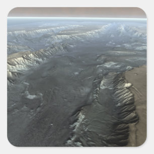 Sticker Carré Valles Marineris, le Grand Canyon de Mars