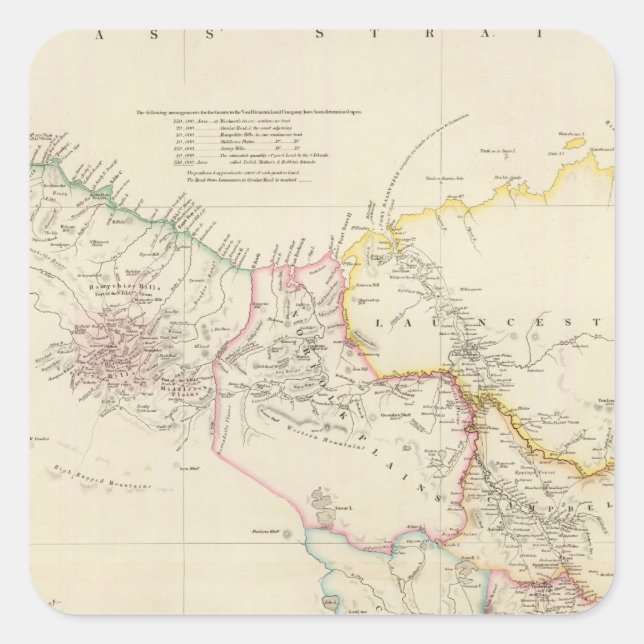 Sticker Carré Van Diemens Land 2 (Devant)