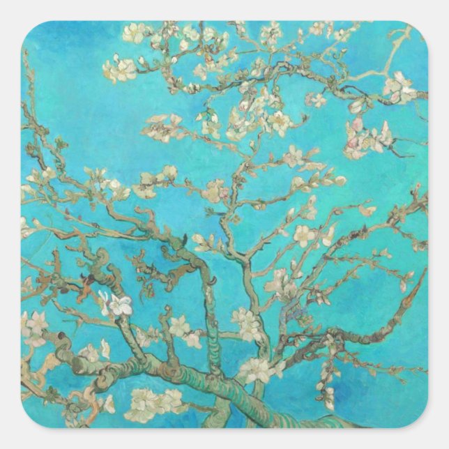 Sticker Carré Van Gogh Almond Blossoms (Devant)