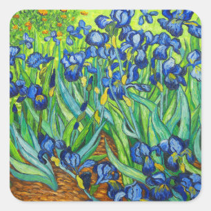 Sticker Carré Van Gogh Irises