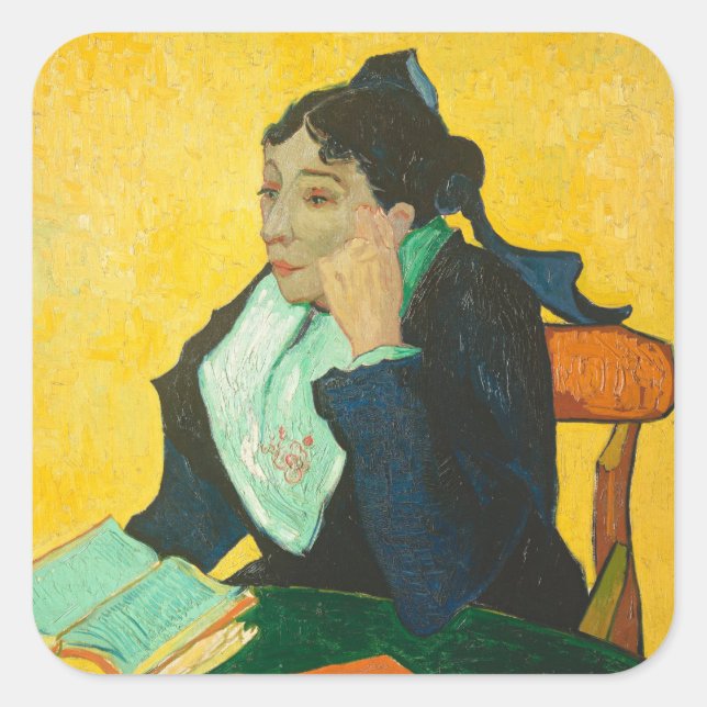 Sticker Carré Van Gogh - Madame Joseph-Michel Ginoux, (Devant)