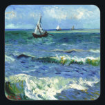 Sticker Carré Van Gogh - Paysage marin<br><div class="desc">Le célèbre tableau de Vincent van Gogh,  Seascape</div>