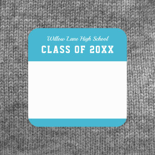 Sticker Carré Varsité de style universitaire modifiable Couleur 