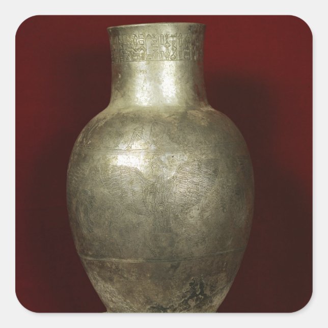 Sticker Carré Vase dédié par Entemena au dieu Nigirsu (Devant)
