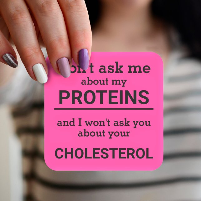 Sticker Carré Vegan - ne me questionnez pas sur mon plaisir prot (Créateur téléchargé)