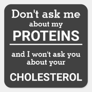 Sticker Carré Vegan - ne me questionnez pas sur mon plaisir prot