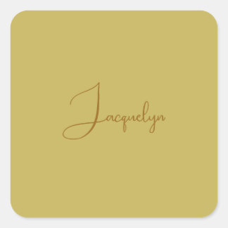 Sticker Carré Vegas Gold Brown couleur Nom