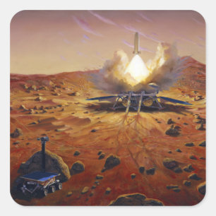 Sticker Carré Véhicule Mars ascendant