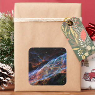 Sticker Carré Veil Nebula Supernova Reste Télescope Hubble