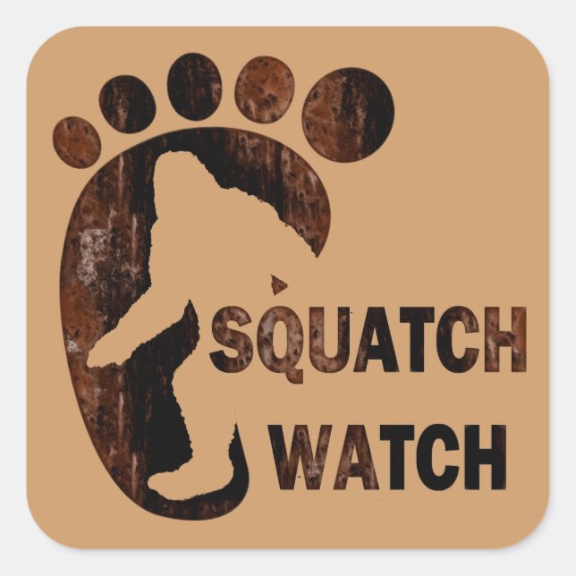 Sticker Carré Veille de squatch (Devant)