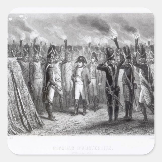 Sticker Carré Veille nocturne à Austerlitz (Devant)