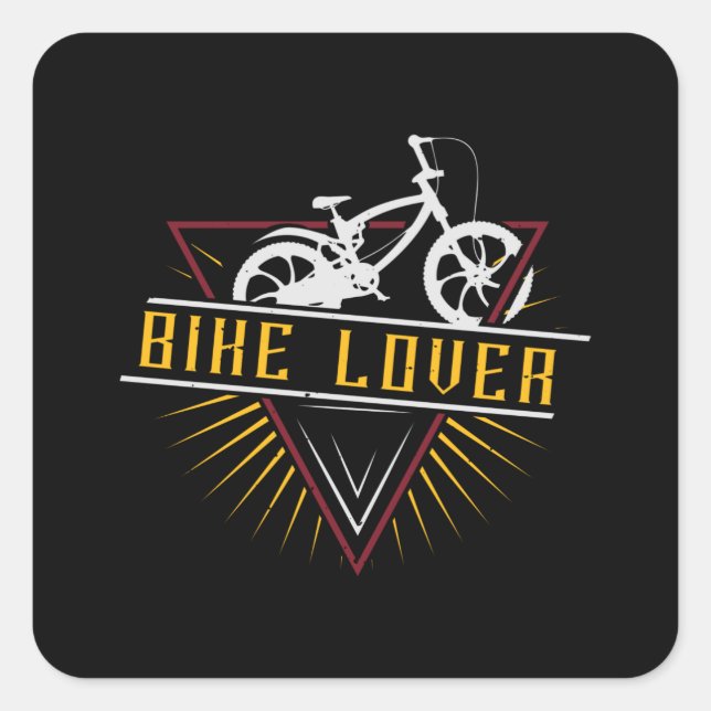 Sticker Carré Vélo - Amateur de vélo (Devant)