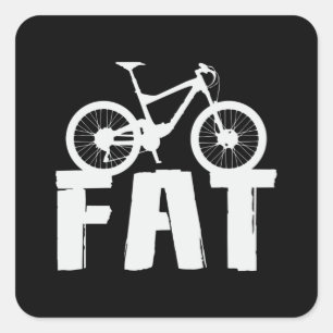 Sticker Carré Vélo de graisse Vélo de montagne Vélo de vélo de f