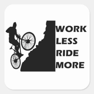Sticker Carré Vélo de Montagne Motivationnel - Citation de Cycli