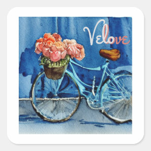 Sticker Carré Velo Love Cycling
