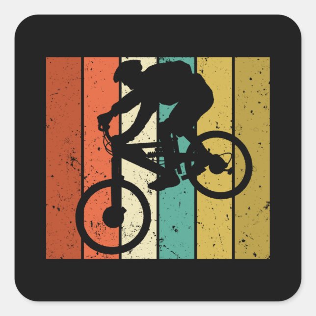 Sticker Carré Vélo VTT VTT MTB Drôle cadeau (Devant)
