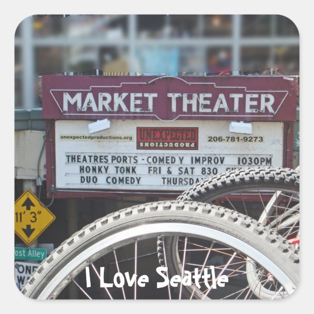 Sticker Carré Vélos au Théâtre (Devant)