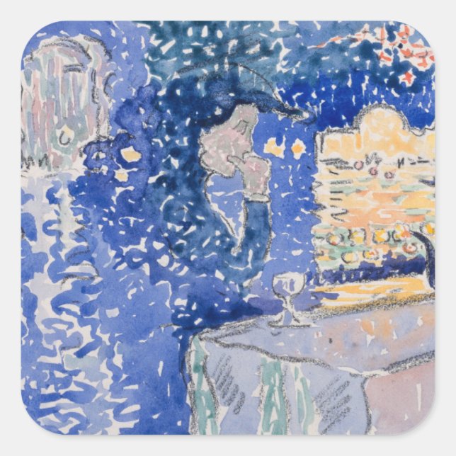 Sticker Carré Venice Night of the Festival of the Speemer (Devant)