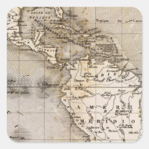 Sticker Carré Vents Amerique