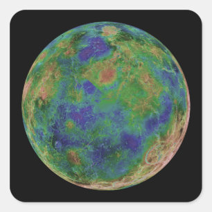 Sticker Carré Vénus centré sur le Pôle Sud