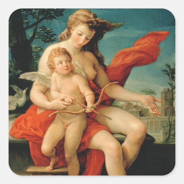 Sticker Carré Vénus et Cupidon, 1785 (Devant)